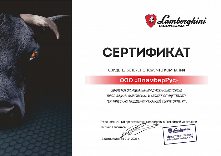 Получен дилерский сертификат Lamborghini!