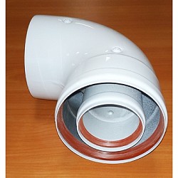 Колено коаксиальное 90 град., D 60/100 мм