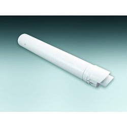 Коаксиальный дымоход с оголовком Ø80/125 мм, дымовая часть – ПВХ, воздушная часть – ПВХ